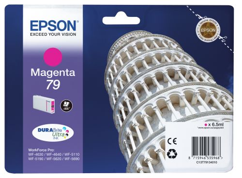 Epson Cartucho Magenta L 900 paginas WorkForce Pro WF-5xxx Series nº79 , Epson , EPSC13T79134010 , 8715946535968